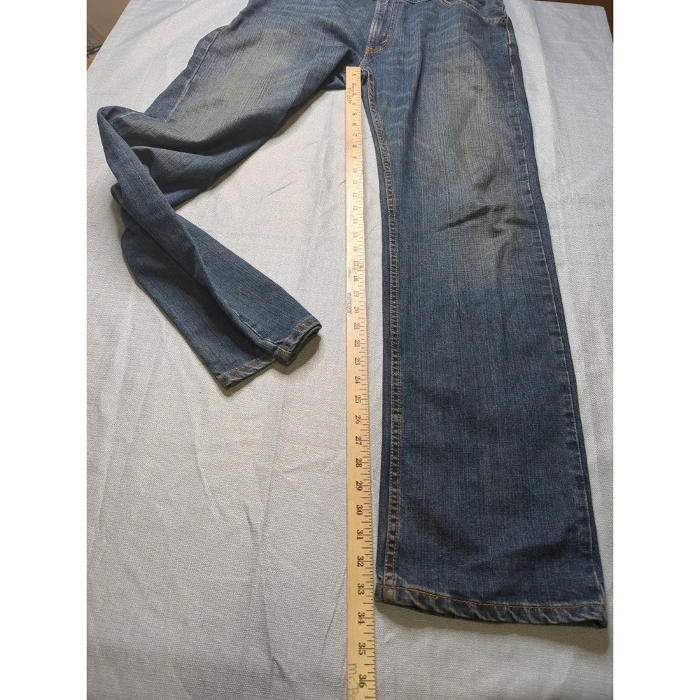 Levi's 505 Faded Jeans Mens 34x34 Straight Bootcut Y2K Grunge Cowboy Denim